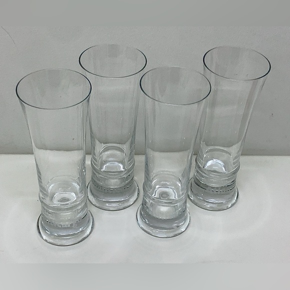 Set of Four 12 oz Frosted Etched Logo Pilsner Beer Glasses - Picture 3 of 16